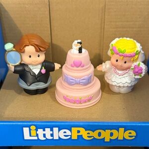 Fisher-Price RARE Little People Wedding Set - Pink and White